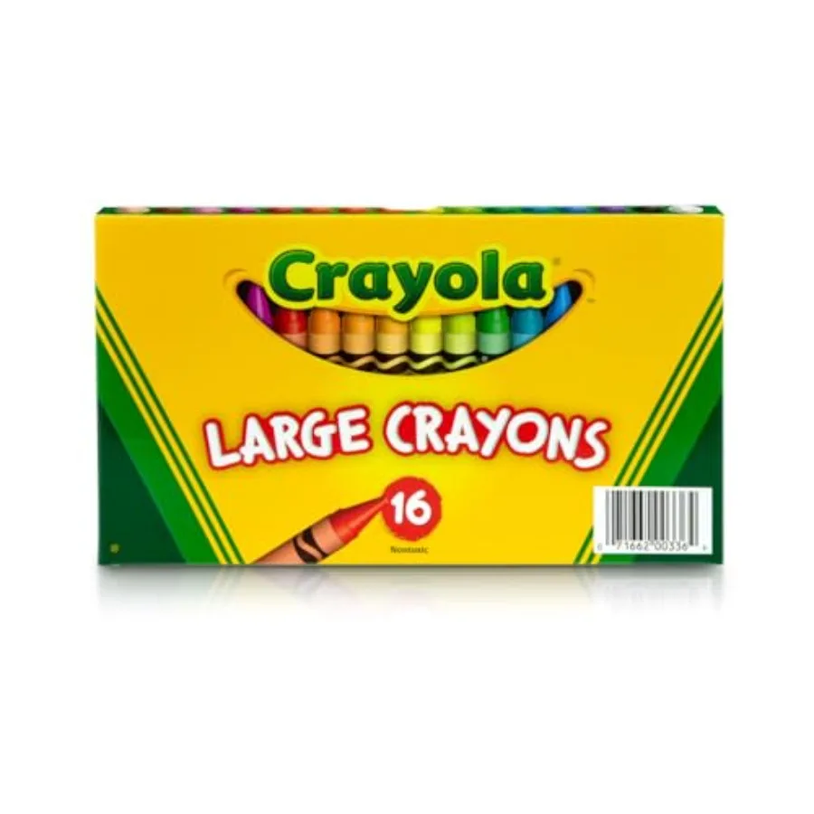 Large Crayons, Classic Colors, 16 Count