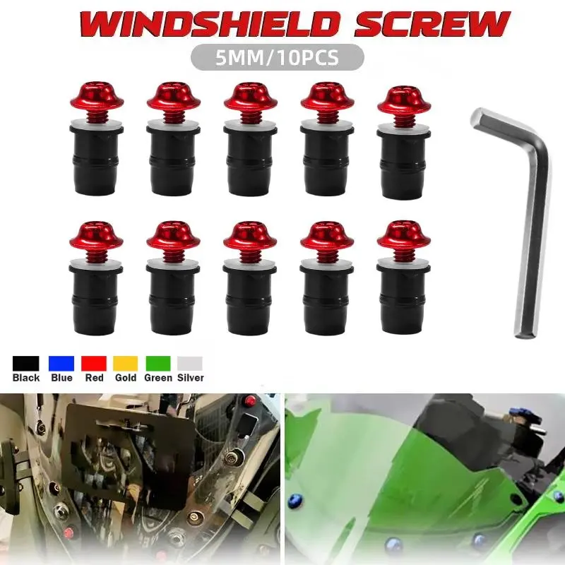 For HONDA Varadero XL1000 Africa Twin CRF1000L Integra 750 10PCS Motorcycle Windscreen Windshield Bolts Screws Nut Fastener