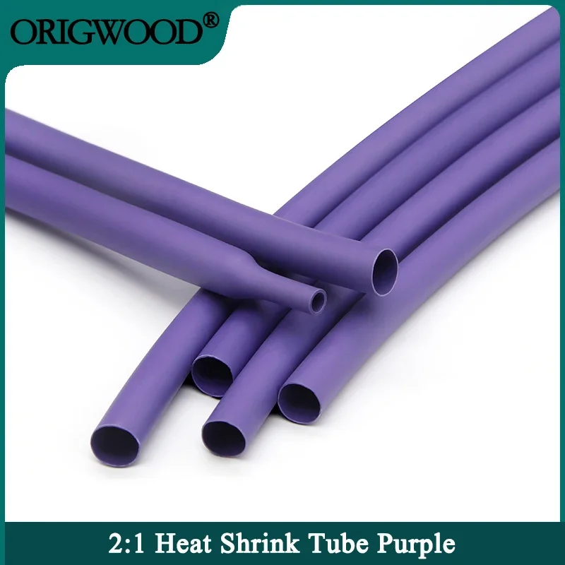 

1~50m 2:1 Heat Shrink Heatshrink Tube Purple Diameter 1mm ~ 50mm Wire Repair DIY Cable Protecctor Tubing Sleeving Wrap