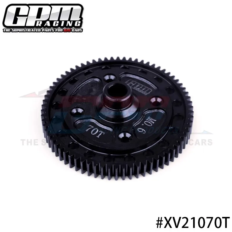 GPM Center Diff Gear 70T Módulo M0.6 de aço carbono médio para TAMIY 1/10 XV-02 Pro 22050