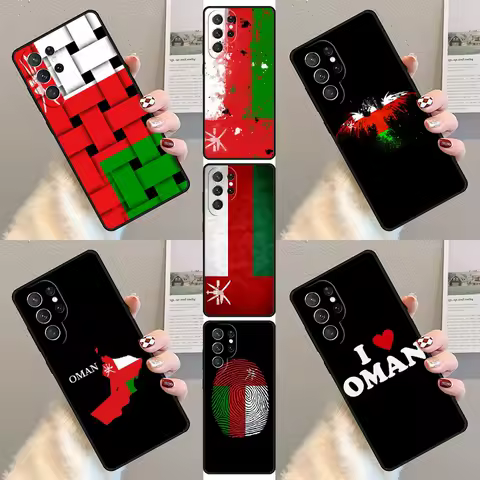 Oman Flag Phone Case For Samsung Galaxy S23 S21 S20 FE S24 S22 Ultra Note20 S10 S9 S8 Plus Silicone Cover
