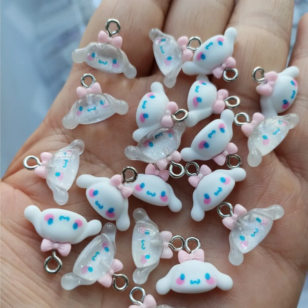 10Pcs Lovely Cartoon Kuromi Nail Charms 3D Cute Kitty My Melody for Nail Earring Necklace DIY Jewelry Making Manicure Decoration