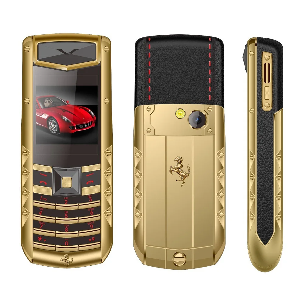 Vertu Ferrari Straight Button Business Metal Mobile Phone for Men, Personalized Function, Luxury