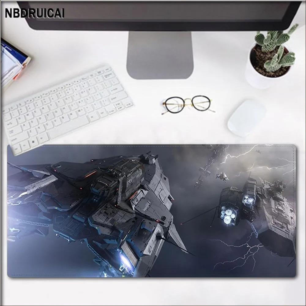 Imagem -06 - Star Citizen-grande Mouse Pad Gaming Tamanho Grande xl com Borda de Bloqueio para Teclado do Jogo Gamer