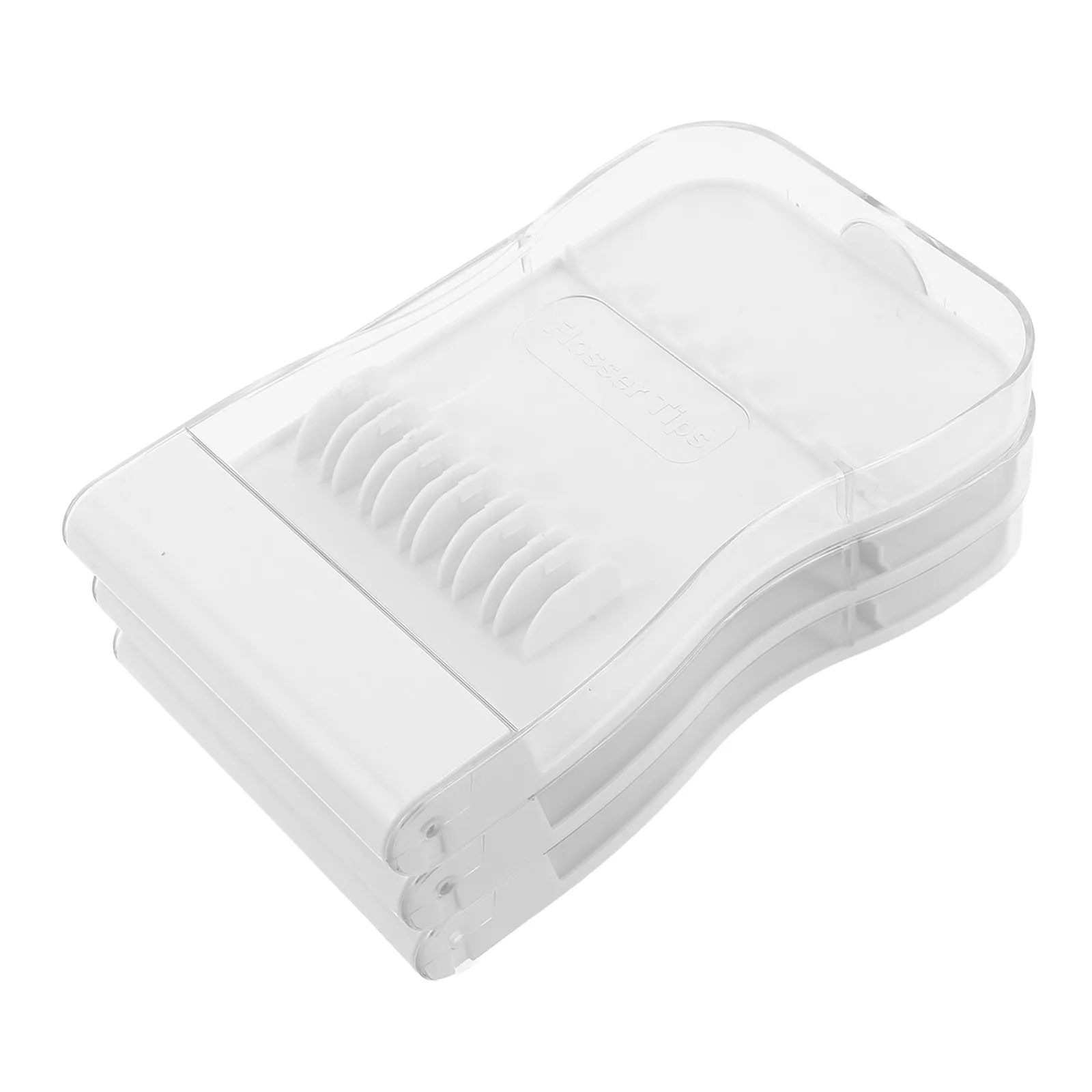 

3Pcs Water Flosser Tips Case 6 Slot Transparent Portable Organizer Box Space Saving Travel Dental Flosser Head Storage Holder