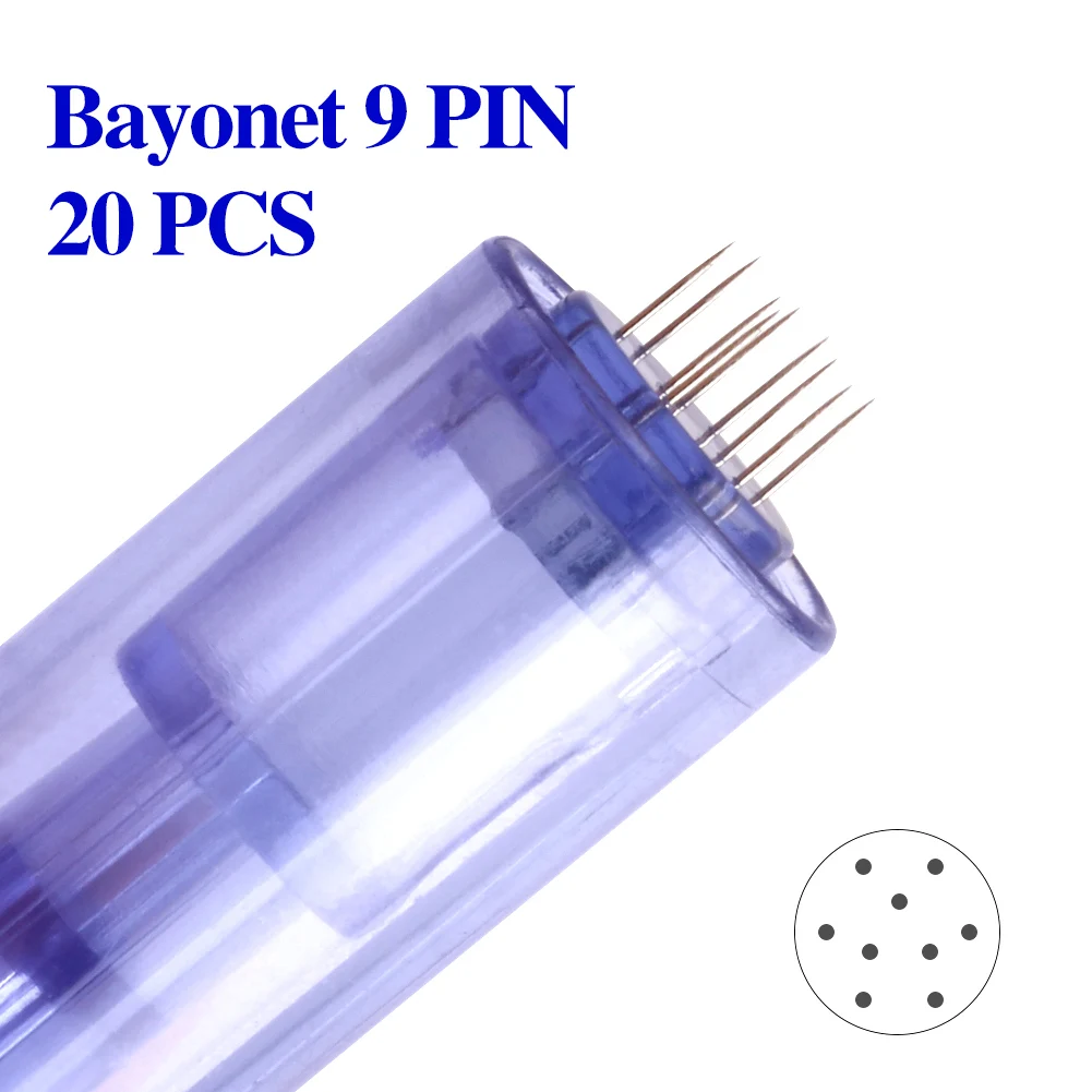 A6 Bajonetpatroon Naald voor Bajonetpoort Derma Pen M5/M7/MYM/A1 Microneedling 9-pins 12-pins 24-pins 36-pins 42-pins Ronde 3D 5D Nano