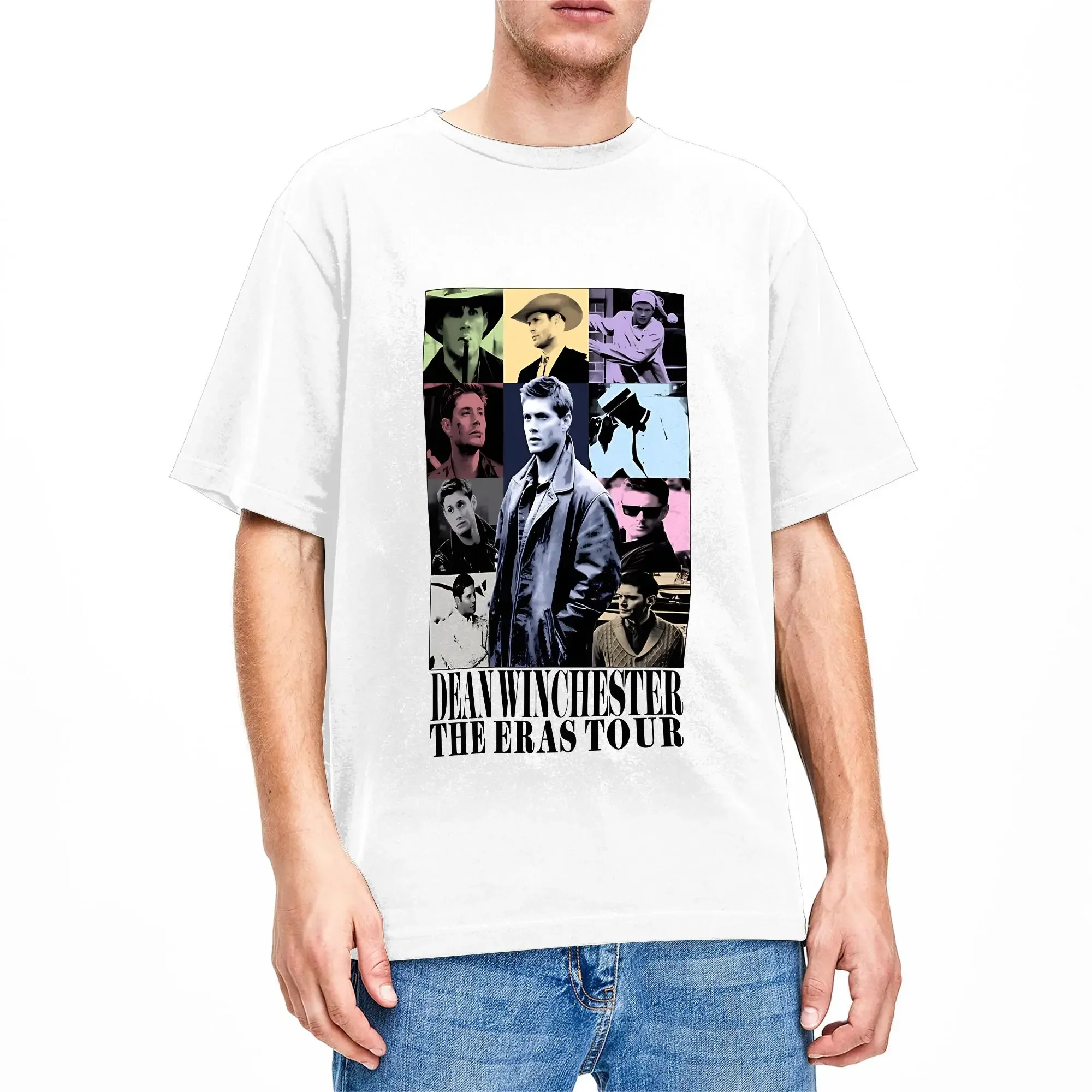 Men's Supernatural Impala Ts Dean Winchester T Shirts Pure Cotton Clothing Funny Short Sleeve Round Neck Tees Plus Size T-Shirts