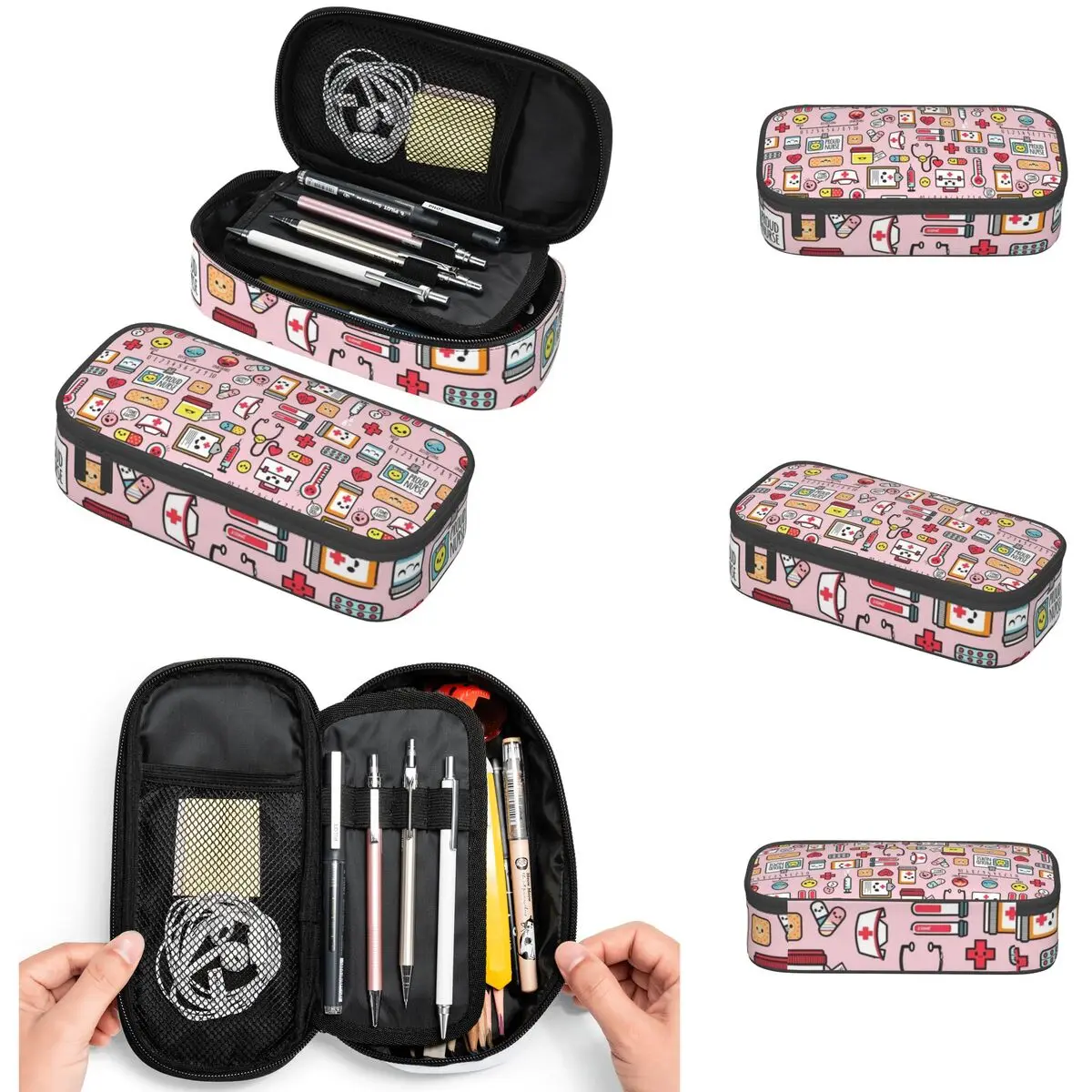 grande bolsa de lapis para meninos e meninas nurse mode pen cases storage pen bags papelaria para estudantes escola e escritorio 01