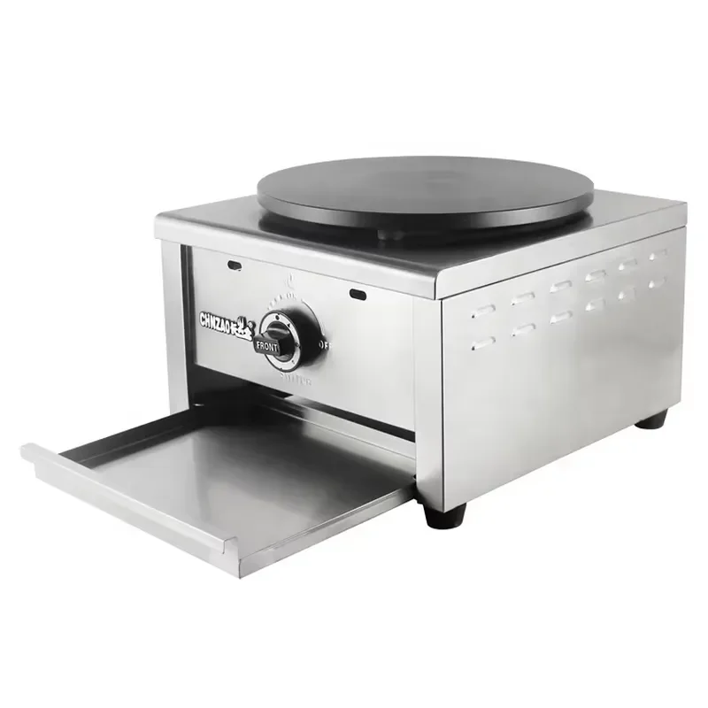 Commercial Single Head Gas Crepe Maker Stainless Steel Pancake Machine Professional Griddle for Restaurant Kitchen Use High