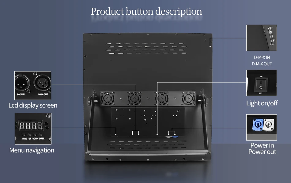 aicpose 25x30W RGBW 4-in-1 LED-Bühnenlicht DMX512 Einzelne Unabhängige Steuerung Professionelle DJ-Disco-Hochzeits-Dekorationsbeleuchtung – Detail 5