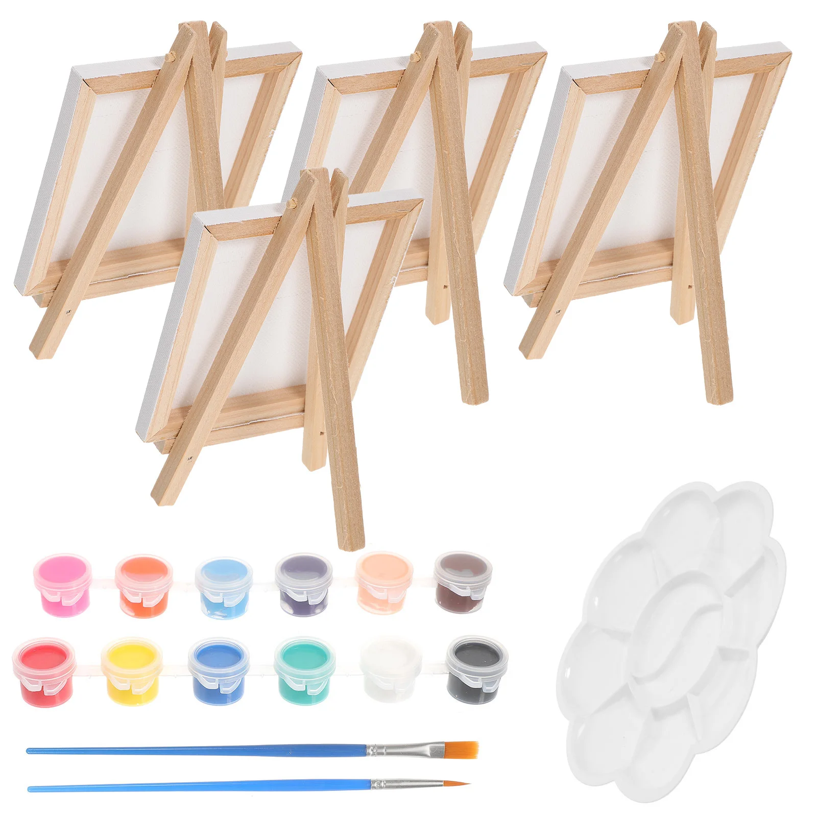 1 مجموعة 1 مجموعة طقم الطلاء الزيتي قماش مجموعة أدوات رسم للبالغين إطار فارغ الخشب حامل الحامل الإبداعية مربع النمذجة الإطار الفن