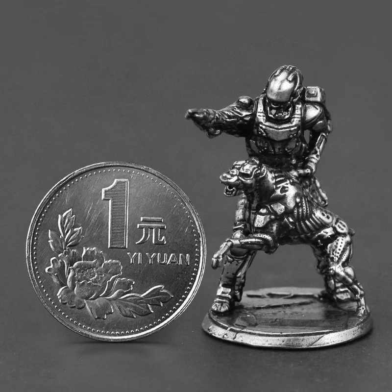 Futuristic Tech Cyberpunk Style Metal Soldier Model Action Figures Board Game Piece Miniature Ornament Accessories Toys Gifts