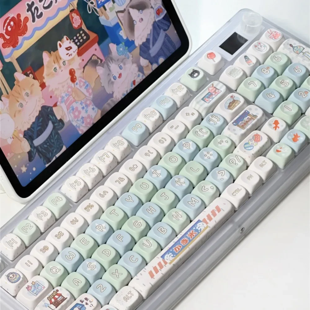 

Personalized keycap 131 keys, cherry MOA summer festival theme, suitable for MX switch 60/84/90/104/108 mechanical keyboard