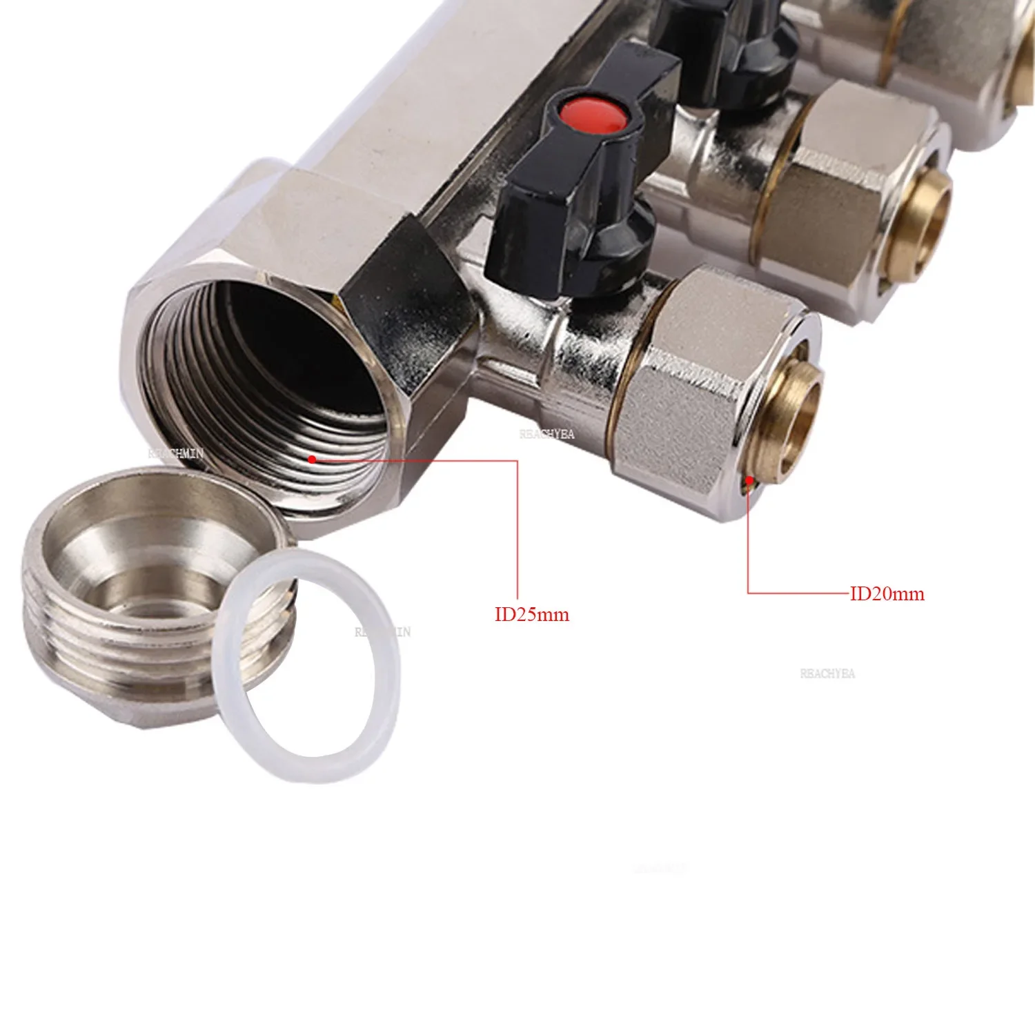 Manifolds De Aquecimento E Resfriamento, Distribuição De Água De Latão, Piso De Aquecimento, 2-10 Way