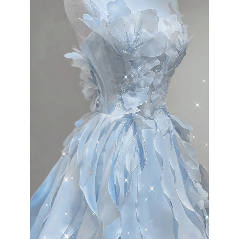 فستان نسائي طويل فساتين حفلات ليلية مسائية بدون حمالات بدون أكمام مثير للولائم الزفاف Y2k ملابس الشارع الشهير أنيقة #3