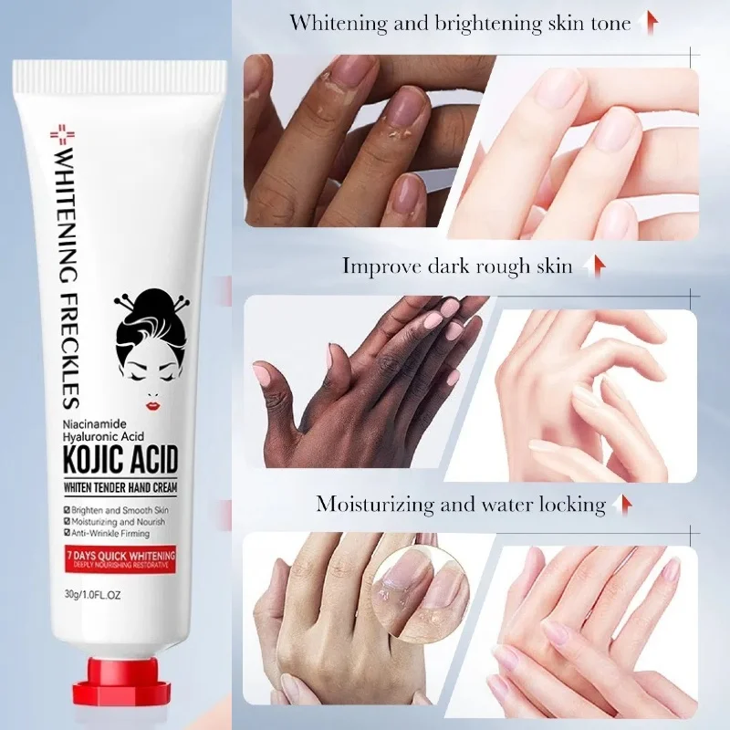 Kojic Acid ครีมทามือขาว Fast Smooth Nourish Cream Moisturize Anti-wrinkle Anti-drying Lighten Cracked Repair Care ผลิตภัณฑ์