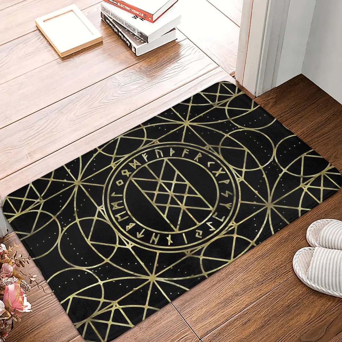 Vikings Bedroom Mat Web Of Wyrd The Matrix Of Fate Doormat Flannel Carpet Balcony Rug Home Decoration