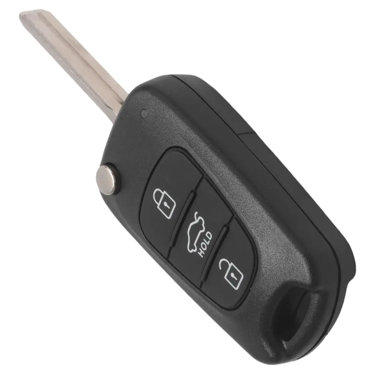 #16U Car Key Shell Case ,3 Buttons Flip Folding Remote Key Shell Case for HYUNDAI I20 I30 I35 (Black) view 6