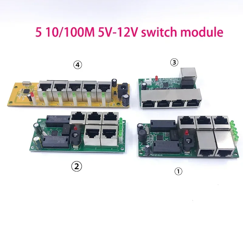 10/100 mbps ethernet switch printplaat voor module 10/100 mbps 5 poort schakelaar PCBA board OEM Moederbord ethernet switch 5 RJ45