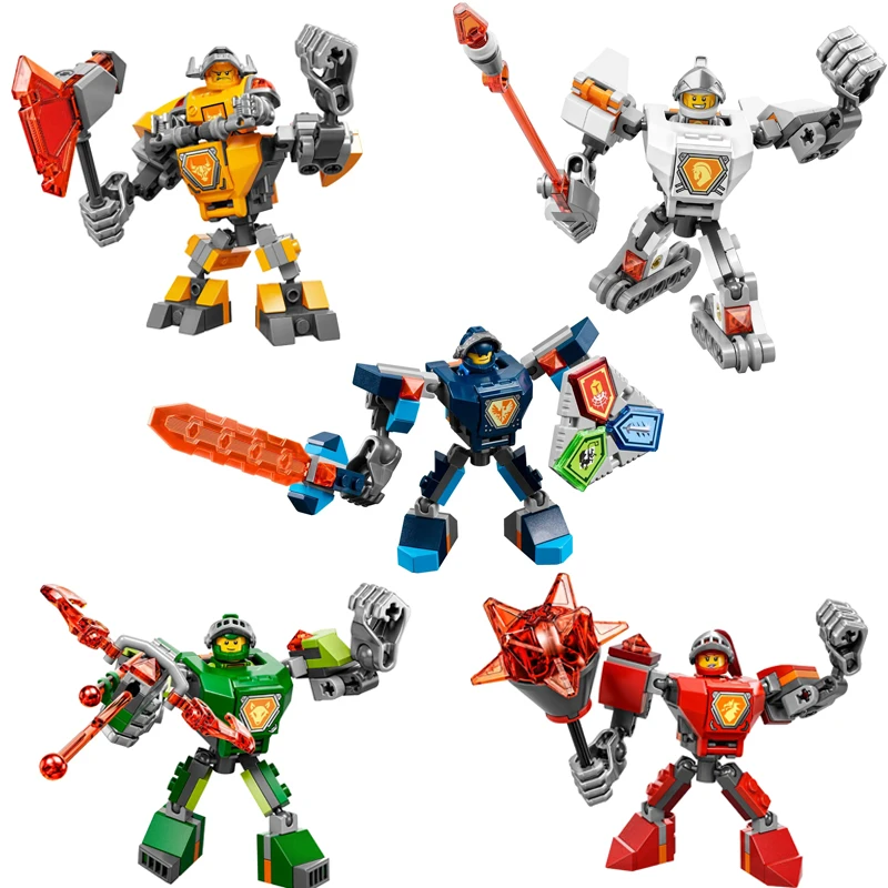 Nexo Knight Series Clay Chariot Building Blocks 4in1 Rumble Blade Fortress Castle Figures Bricks Toys For Boy Kids Gifts