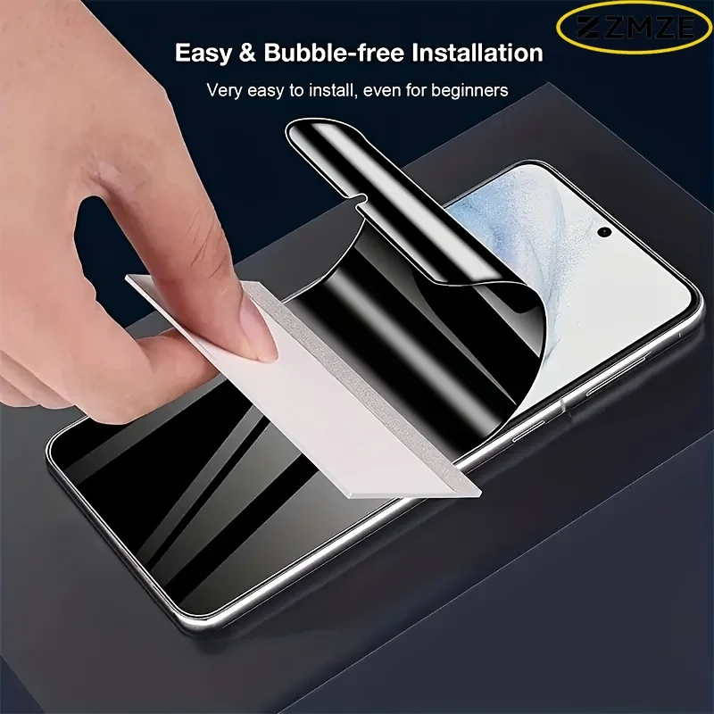 4Pcs Privacy Hydrogel Film for Samsung Galaxy S26 S25 S24 S23 S21 S22 Ultra Plus Edge FE Screen Protector Anti-Scratch Anti-Spy view 4