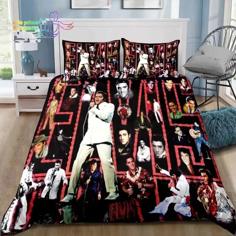 

Poster Collection E-Elvis Presley Bedding Set Single Twin Full Queen King Size Bed Set Adult Kid Bedroom Bedding Gift