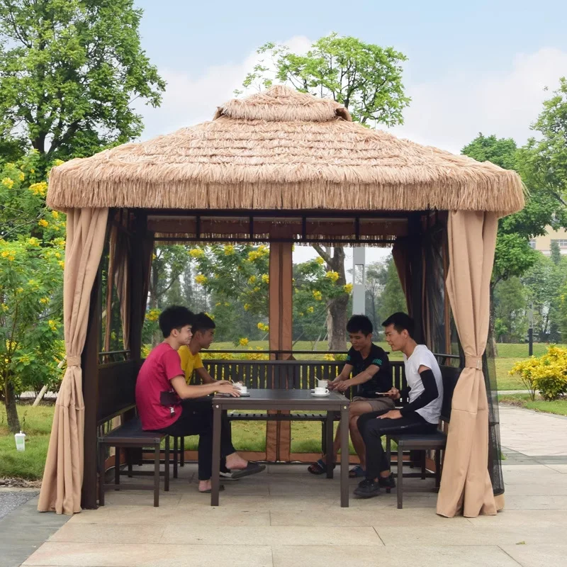 

Открытая беседка, оцинкованный потолочный павильон, четырехколонный павильон, вилла, двор, сад, навес для отдыха, тент для отдыха, большой навес