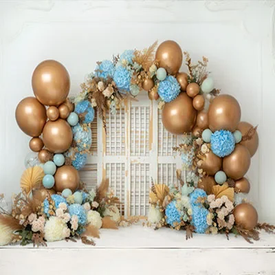 Mehofond Photography Background Arch Balloon Boho Floral Child Birthday Party Cake Smash Portrait Decor Backdrop Photo Studio