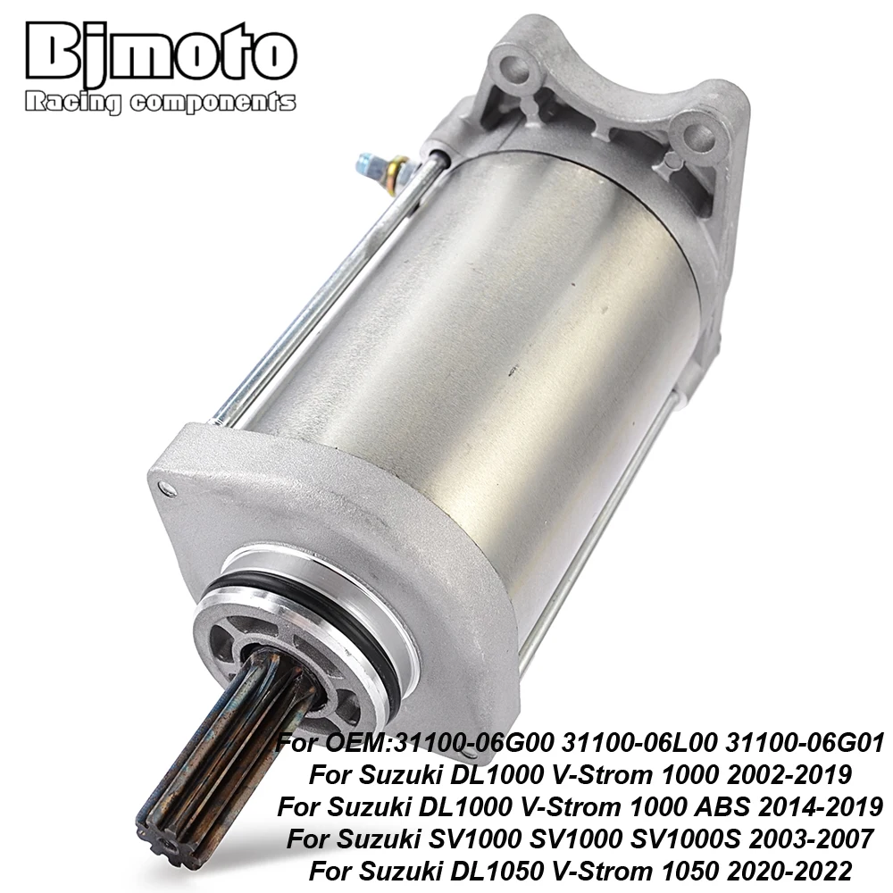 

Motorcycle Starter Motor For Suzuki DL1000 V-Strom 1000 2002-2019 SV1000 SV1000 SV1000S 2003-2007 DL1050 V-Strom 1050 2020-2022