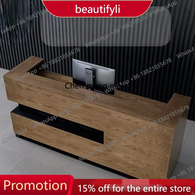 

01A Coffee Shop Reception Desks Counter Table Business Modern Reception Desks Vevor Artificial Board Furniture