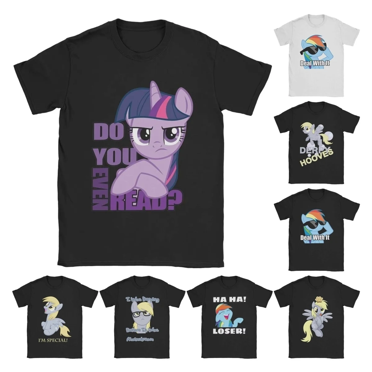 Do You Even Read Twilight Sparkle T-Shirts for Men Women MLP Fun Cotton Tee Shirt Short Sleeve T Shirts New Arrival Clothing