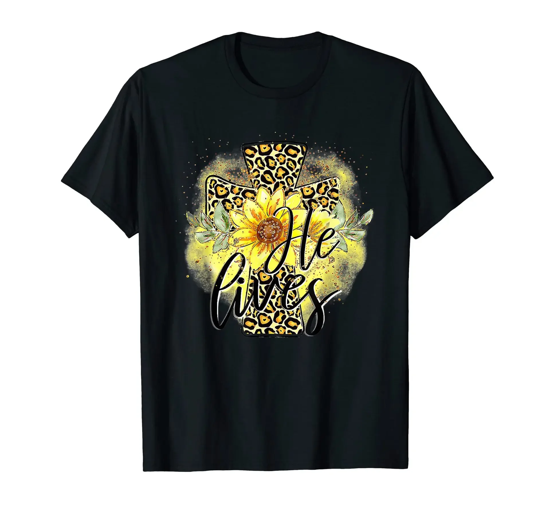 T-shirt allentate stampate con fiori di girasole e amore a maniche corte estive per magliette da uomo e da donna, vestiti Kawaii