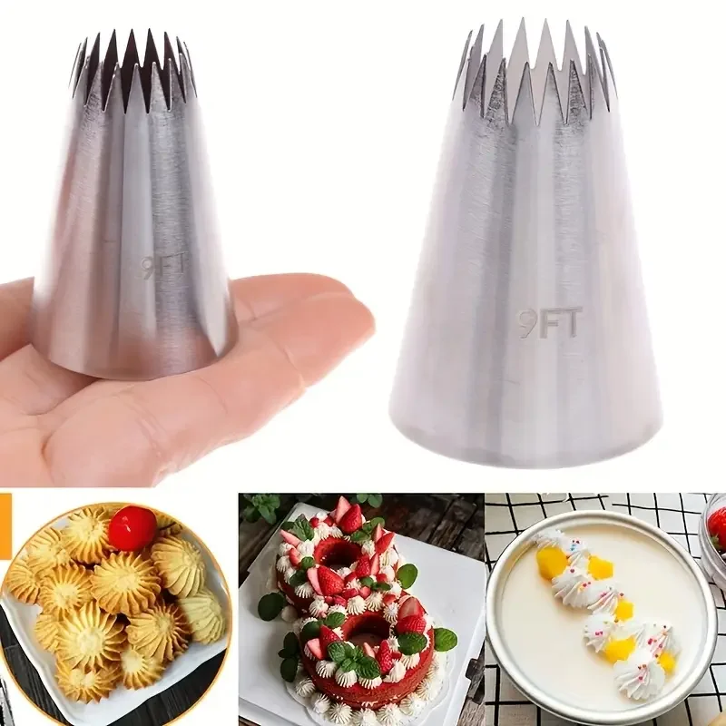 4Pcs Large Cake Piping Tips Set-for Beginners Food-Grade Material, Durable and Easy to Use Professional Pastry Decorating Tools