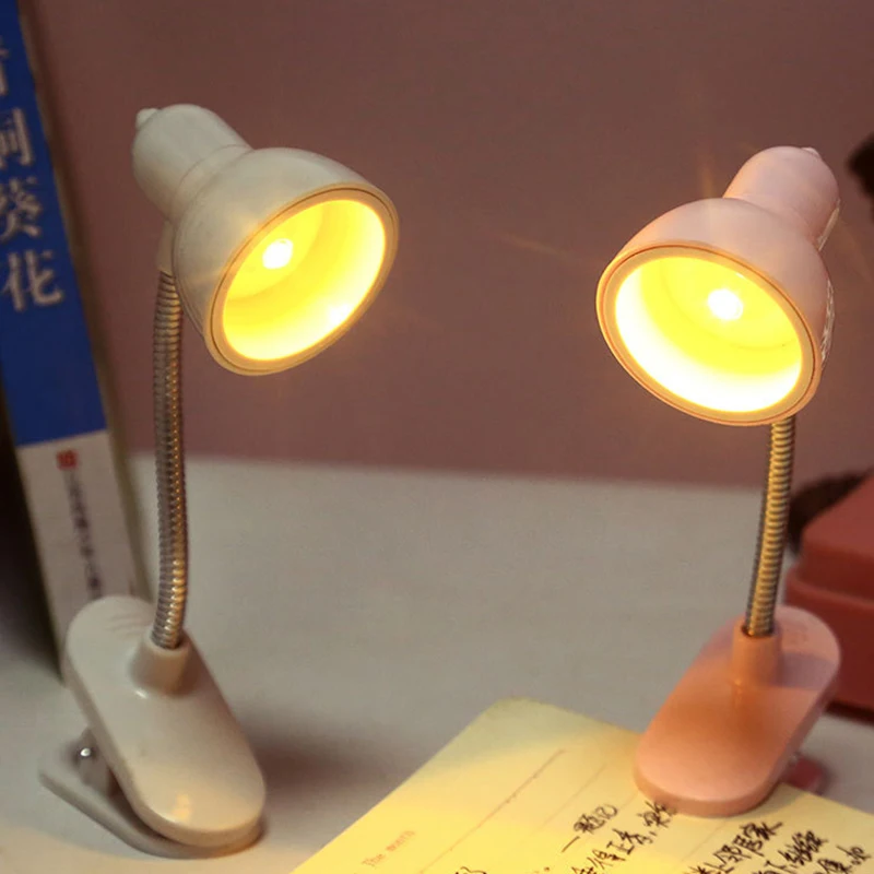 Mini luz LED de lectura con abrazadera, lámpara de noche para leer libros, mesita de noche para dormitorio, estudio, diseño de Clip, hogar, niño, estudiante