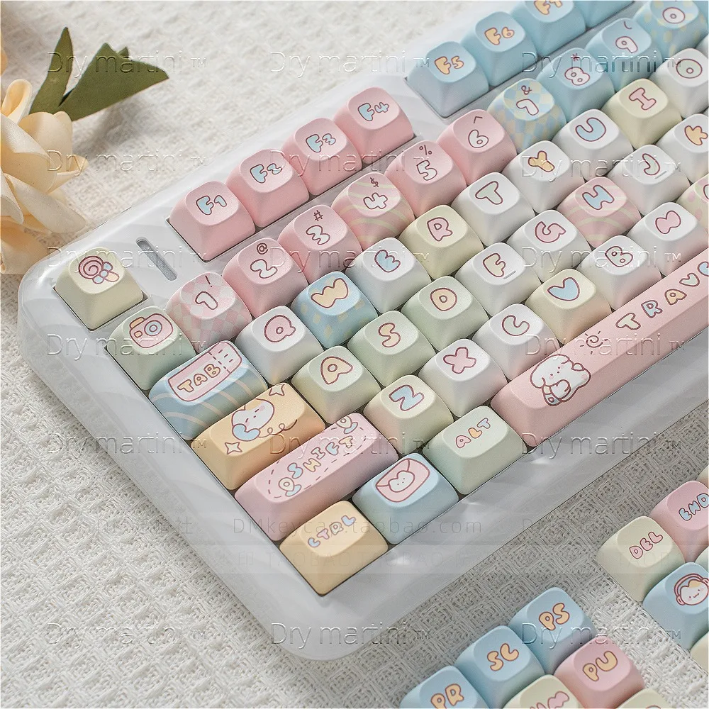 148 Keys, Travel Meaning Keycaps MOC Profile GMK PBT Cute Keycaps for Mechanical Keyboards Hot Sublimation Keycaps