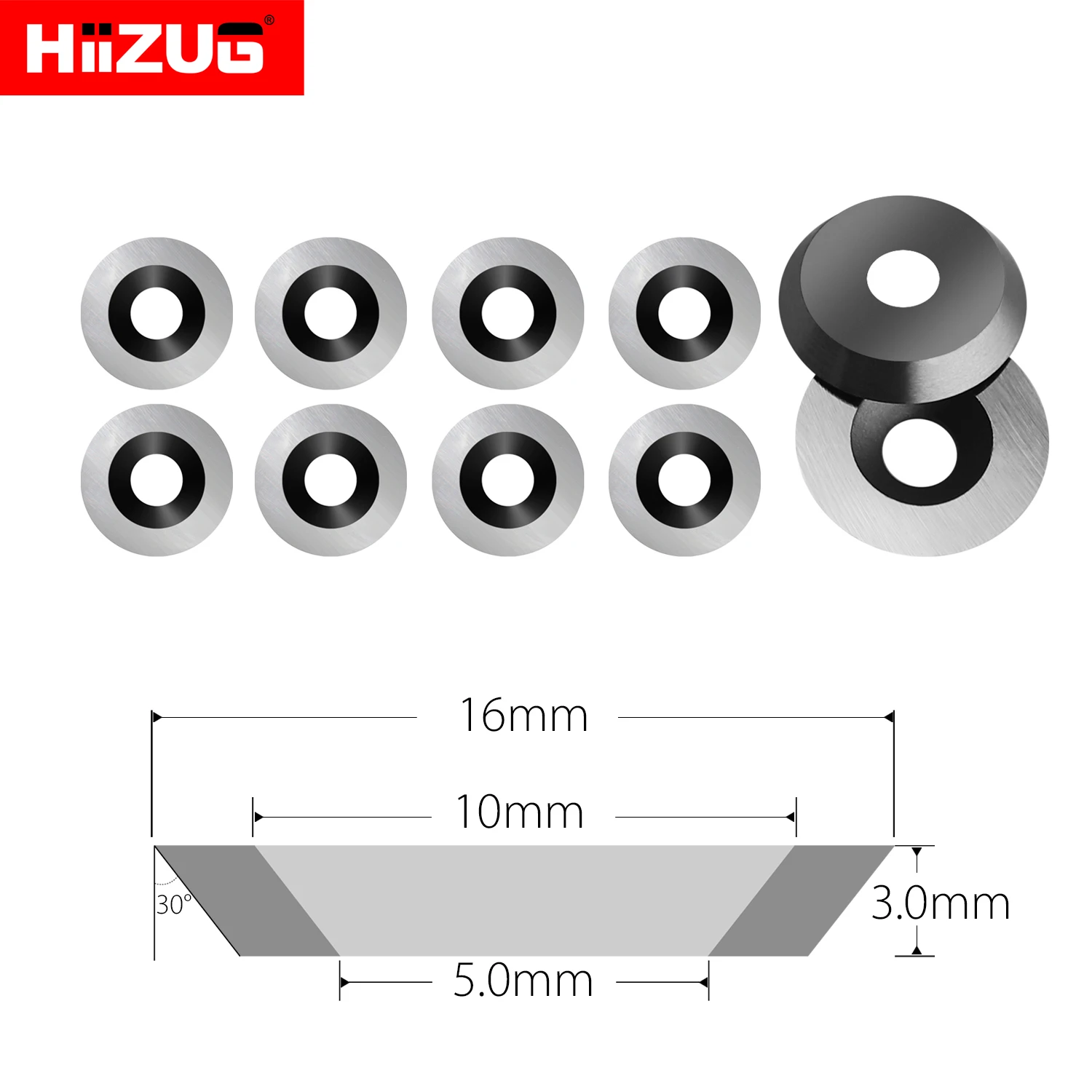 Imagem -05 - Round Carbide Inserts Cutters Wood Turning Tool Cortador para Woodtorning Lathe Ferramenta de Carpintaria 8.9 mm 12 mm 15 mm 16 mm 18 mm 10 Pcs