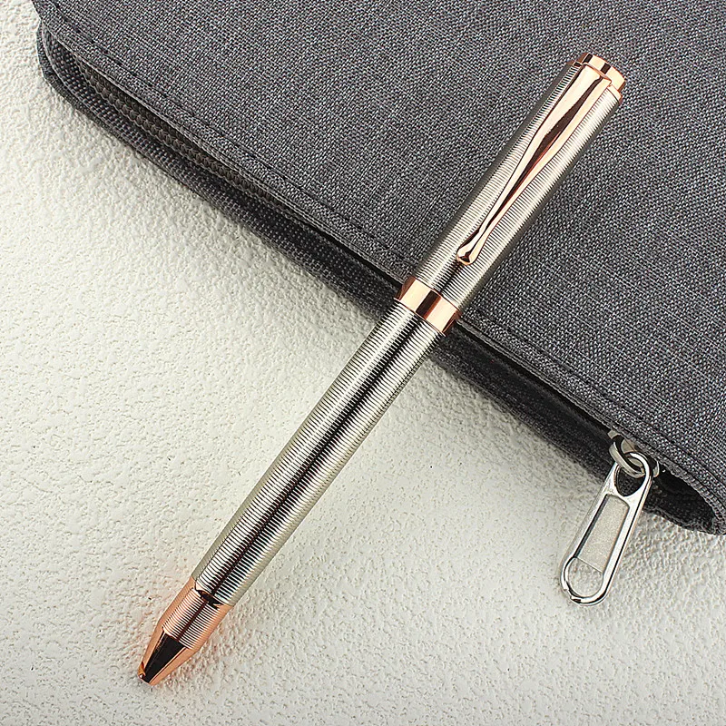 

Luxury High Quality for Stainless Steel Business Office School Supplies Ballpoint Pen Golden Clip New