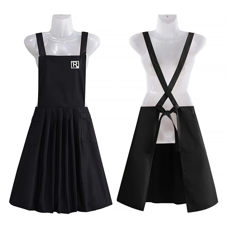 Apron waterproof, for women, fashionable, popular, stain-resistant, anti-wrinkle, for cooking classroom, cafe, nursery