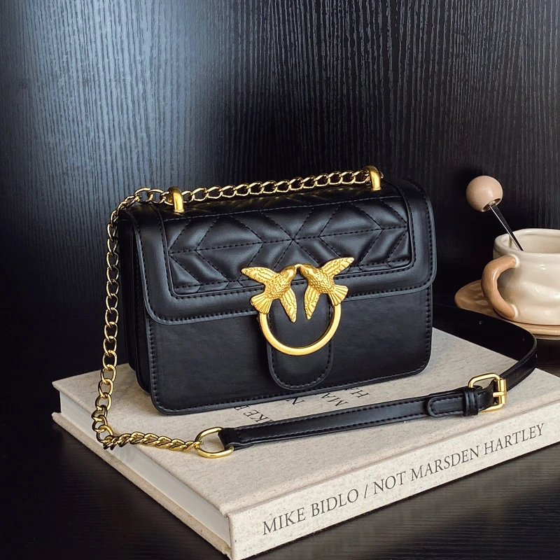 

Luxury Brand Elegant Ladies Shoulder Bag Genuine Leather Handbag Tote Style With Gold Hardware