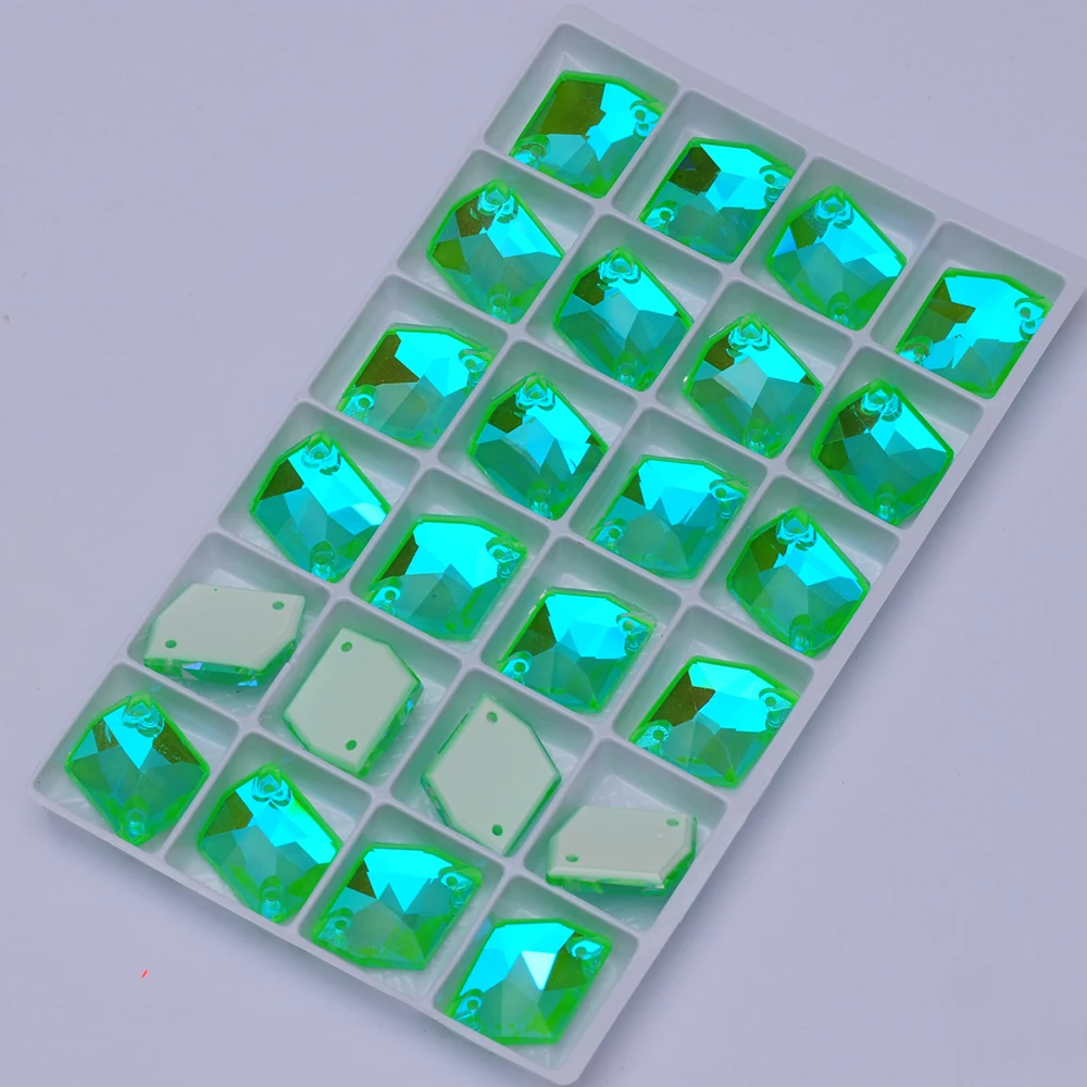 PUBRILEX Neon Cosmic Flatback Strasssteine zum Aufnähen, Glasperlen für DIY-Nähprojekte, Kristalle für Handarbeiten und Kleidungsdekoration – Detail 6