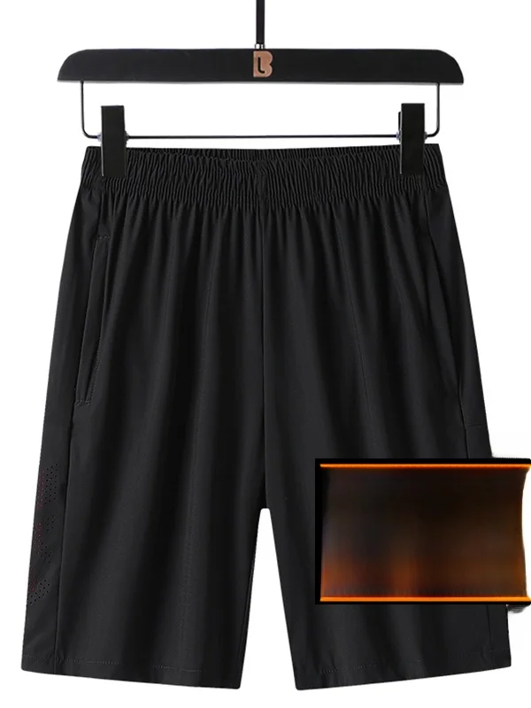 

Ice Silk Men's orts Summer Casual Five-Quarter Length Spor Loose Fit Midlife Dad Faion Outerwear Breathable Comfortable