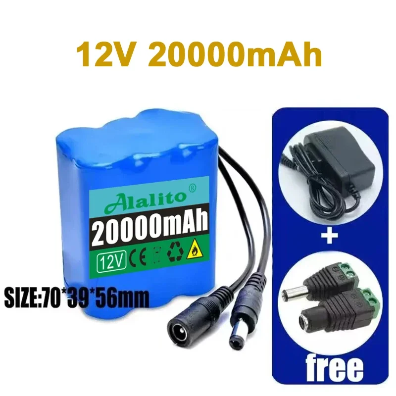 18650 3S5P 12V 20Ah-50Ah Lithium Battery Pack With BMS For Audio Monitoring Emergency Light Uninterrupted Power Supply Battery