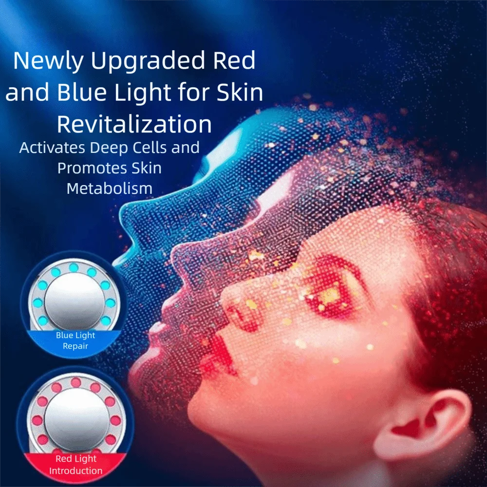 Masajeador Facial multifuncional EMS, dispositivo de masaje eléctrico vibratorio de microcorriente, 3 niveles ajustables, limpieza facial