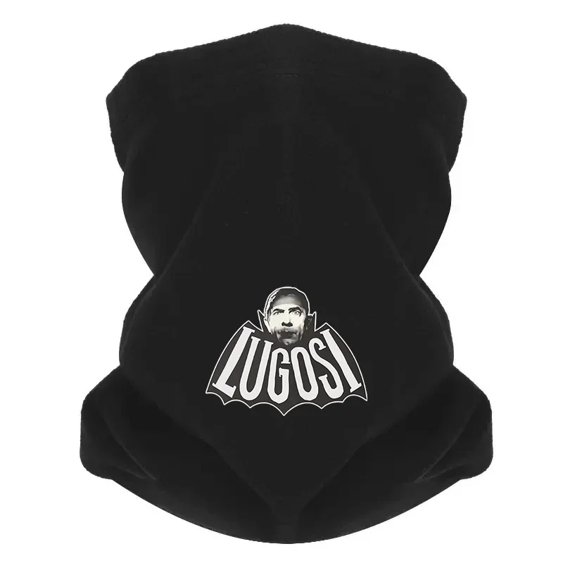 LUGOSI face vampire bat design  Men Outdoor Scarf Mask Neck Gaiter Hat Women cap Headgear Windproof Keep Warm Winter Multifuncti