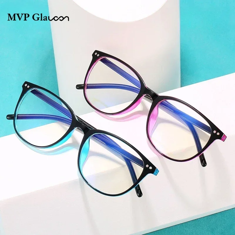 Computer Glasses Women Men Anti Blue Light Round Eyewear Blocking Glasses Spectacle Eyeglass Anti Radiation for Women and Men