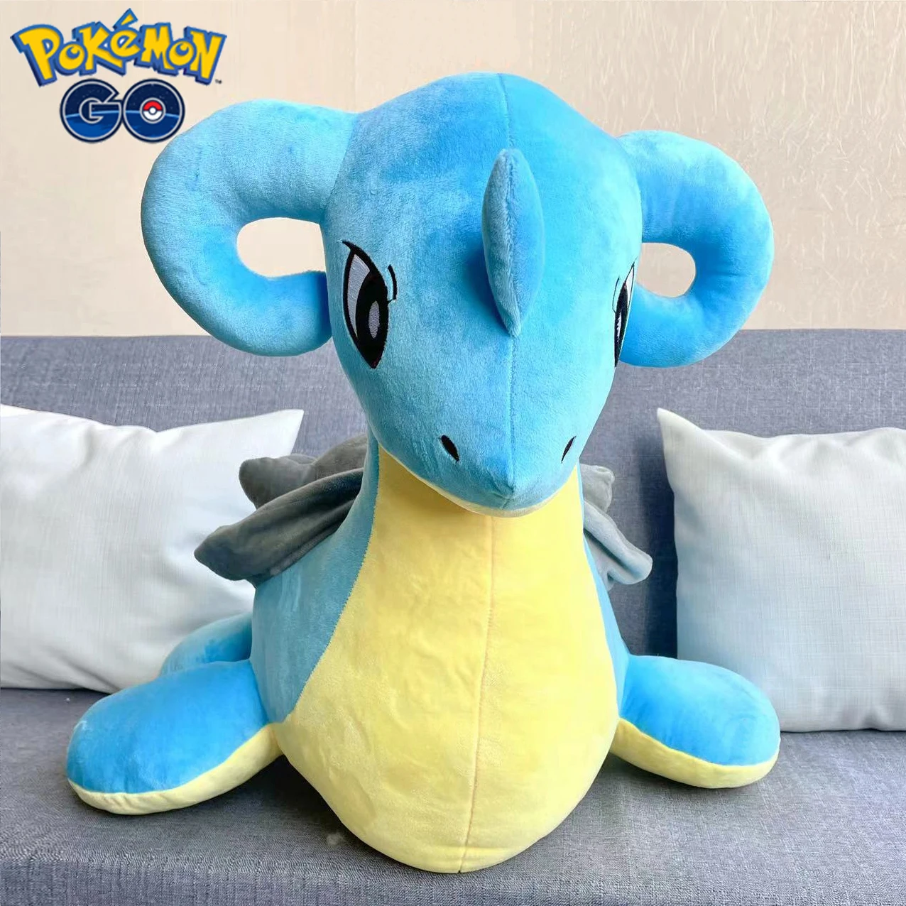 50-60cm Big Pokémon Lapras Plush Toys Anime Pokemon Lapras Stuffed Pillow Cute Animal Sofa Decorative Cushion Kids Birthday Gift