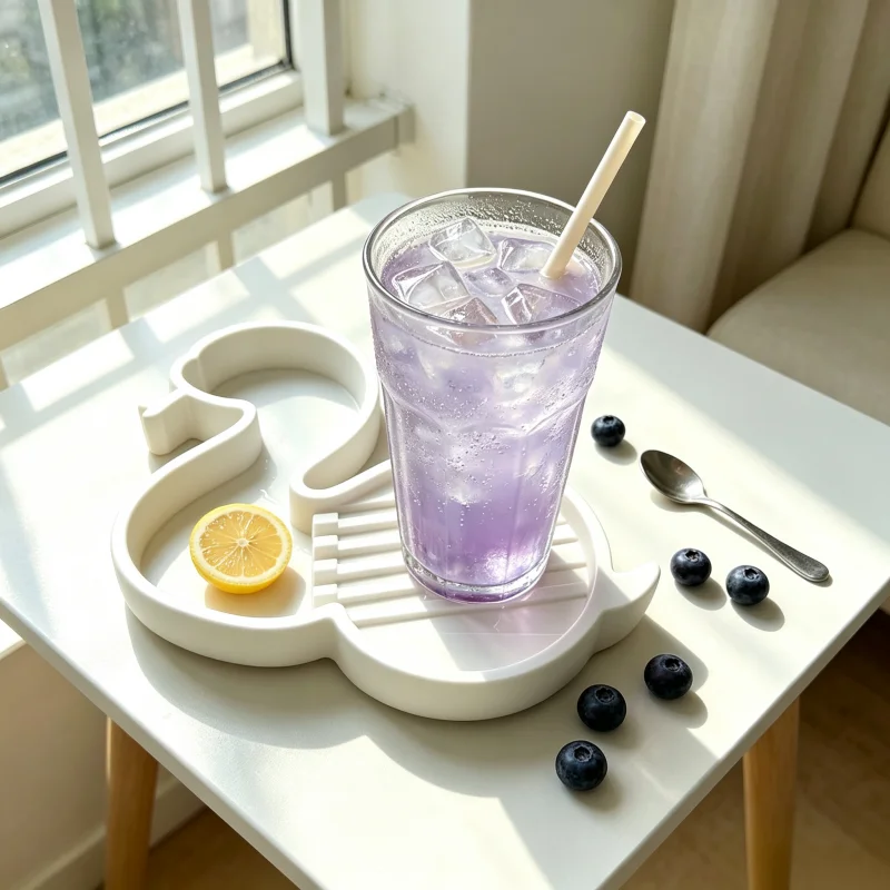 Compact White Snake-Shaped Condensation Water Drip Tray, Stylish Coaster, Practical Desktop Decoration Gift, Suitable for Coffee Enthusiasts, Girls, and Office Workers