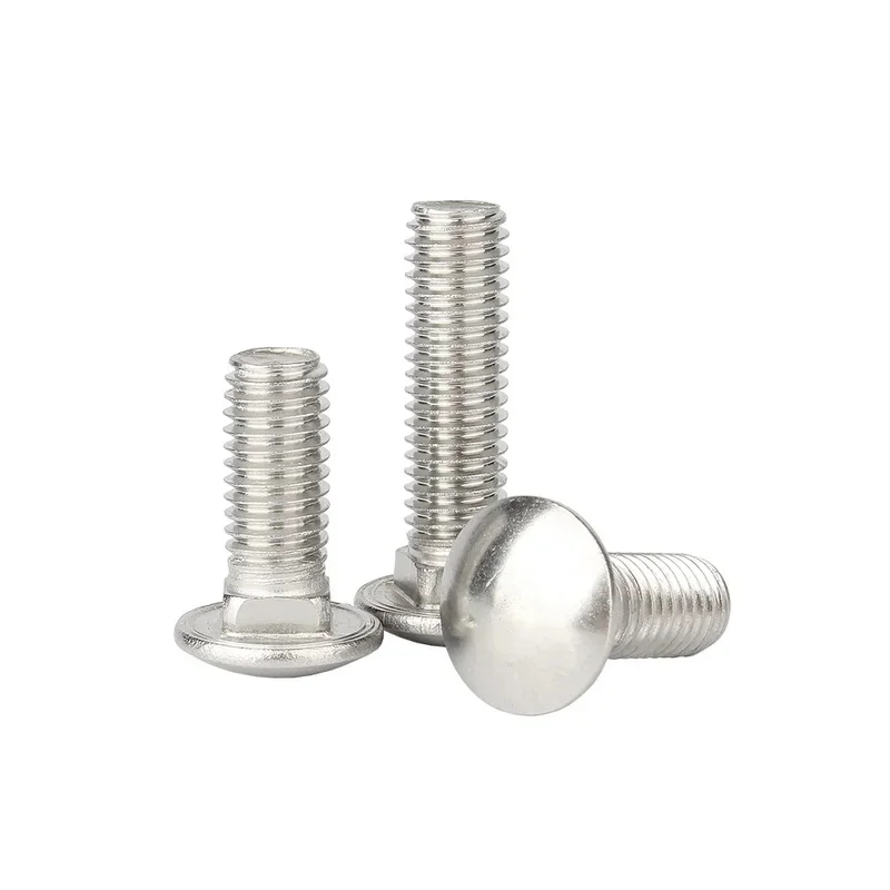 1/2/3/5/10/20 قطعة M4 M5 M6 M8 M10 M12 304 A2 الفولاذ المقاوم للصدأ النقل شقة رئيس الترباس ، شبه دائرية ساحة الرقبة مربع المسمار #3