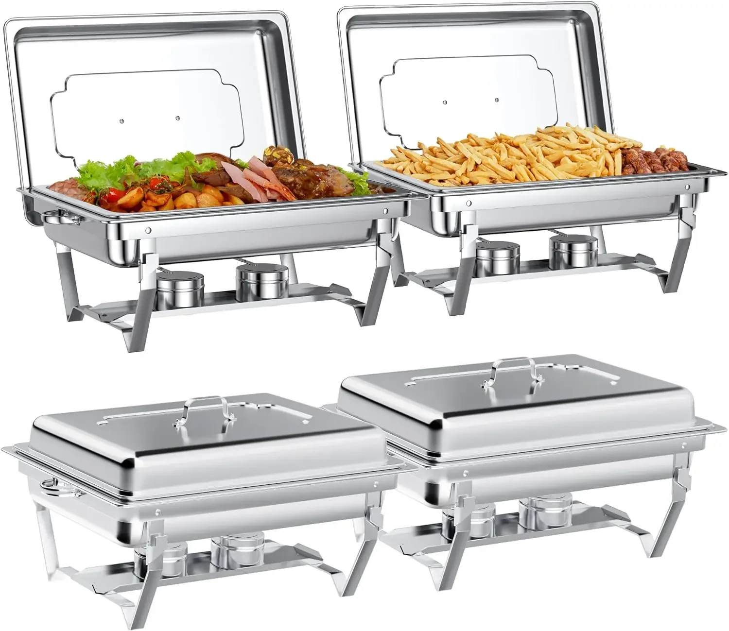 Chafing Dishes for Buffet Set:Chafers for Catering-Chafing Dish Buffet Set with Lids|Chafers and Buffet Warmers Sets|Serving Foo