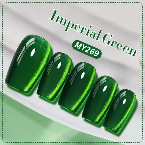 Imagen 2 del producto BORN PRETTY 10ml gato verde Imperial esmalte de uñas de Gel magnético Primavera Verano cuentas de vidrio brillantes remojar decoración navideña